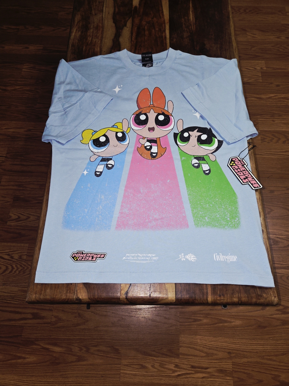 Civil Regime/Powerpuff Girls Graphic Crew Neck Short Sleeve Tee. Size XL.